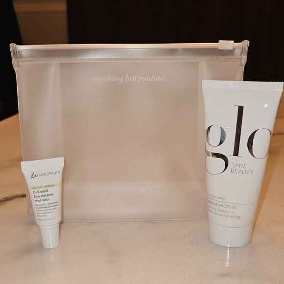 NWOT GLO Restorative mask and FREE sample size C-Shield Eye Restore Hydrator - Picture 1 of 3